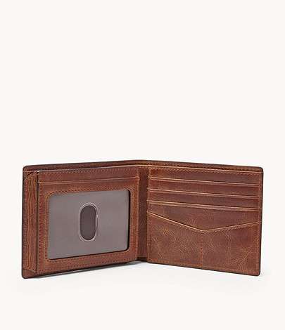 Wholesale New Design Brown Genuine Leather Wallets vintage mens