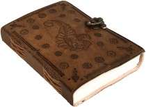 Leaf Embossed Antique Leather Journal