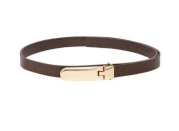 Manufacturer of Women Brown Textured Leather Belt in Delhi